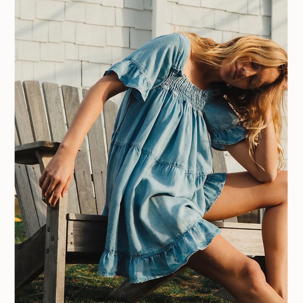Free People size M Sadie Denim tunic